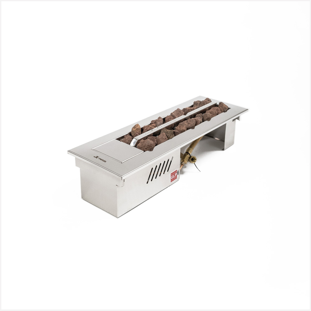 Lareira A Gás 70 Cm Inox 304 Stile Jx Metais