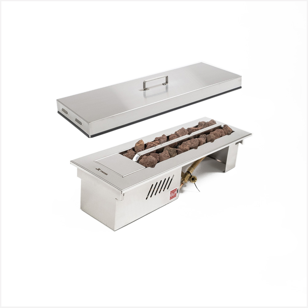 Lareira A Gás 70 Cm Inox 304 Stile Jx Me ...